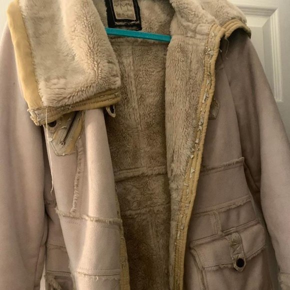 Women's Tan and Cream Jacket